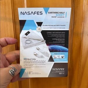 Earthing Half Sheet - Silver and White